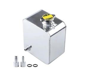 Coolant Expansion Tank 2L Litre Polished Alloy Header Expansion Water Tank & Cap WATER HEADER TANK Coolant Overflow Tank Reservoir Kit Coolant Tank