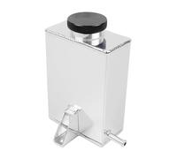 Coolant Expansion Tank Cap 600mL Universal Aluminum Radiator Coolant Tank with Level Indicator(Black)