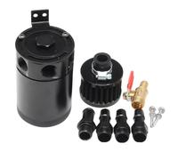 Coolant Expansion Tank Car Oil Catch Reservoir 2/3 Port Universal Car Baffled Oil Catch Can Tank Aluminum Alloy Air Oil Separator Radiator Overflow Tank(3 hole air filter)