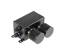 Coolant Expansion Tank,Coolant Overflow Tank 1.2L Twin Baffle Dual Filter Engine Oil Catch Can Tank AN10 With Air Filters Oil Catch Reservoir Tank Can Breather Kit(Black)