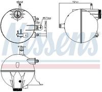 Nissens Coolant Expansion Tank 996295 Plastic, Fits Mercedes-Benz A-Class, B-Class