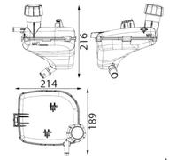 Coolant Expansion Tank MAHLE Fits RENAULT Twingo II Wind 07-14 7701477846