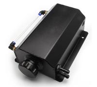 Coolant Expansion Tank Universal 1L/2L Aluminum Oil Catch Can Reservoir Tank Engine Coolant Radiator Oil Fuel Tank With Drain Plug Breather Coolant Overflow Tank(2L-Black)