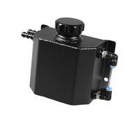 Coolant Expansion Tank Universal 1L Alloy Aluminium Engine Oil Catch Can Breather Tank BX101320 Radiator Overflow Tank(Black)