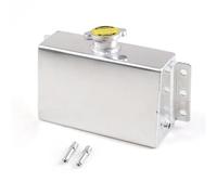 Coolant Expansion Tank Universal 1L Aluminum Coolant Expansion Fill Tank Overflow Reservoir Oil Catch Can Fuel Surge Tank Radiator Overflow Tank(Silver)