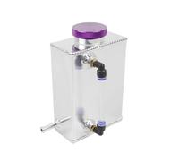 Coolant Expansion Tank Universal Aluminum Oil Catch Can 600ML Oil Catch Can Square Overflow Tank With Drain Plug Radiator Overflow Tank(Purple)