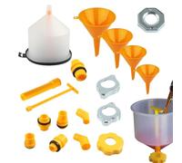 Coolant Funnel Kit,19X Coolant Radiator Funnel Kits - Radiator Flush Kit, Coolant Bleeder Kit, Coolant Funnel Burping Kit for Auto Mechanics