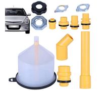 Coolant Funnel Kit - Radiator Burping Funnel Kit | Spill Proof 15 Pieces Radiator Funnels Burping Kits - Cooling System Supplies For RV Tank Travel Brake Fluid Motorcycle Windshield Washer