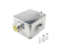 Coolant Header Expansion Tank 2L Litre Black Silver Polished Alloy Header Expansion Water Tank & Cap Water Header Tank Coolant Overflow Reservoir Kit