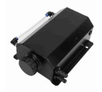 Coolant Overflow Tank Aluminium Alloy 2L Capacity Radiator Reservoir Tank Black - Durable Construction, Universal Fitment for Most Cars and Vehicles (Black)