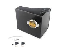 Coolant Overflow Tank Aluminum Coolant Overflow Tank Reservoir Kit Fit For Nissan 240SX S13 SR20DET KA24DE KA24E KA24 Coolant Expansion Tank(Black)
