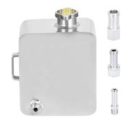 Coolant Overflow Tank PQY - 2L Polished Alloy Header Expansion Water Tank & Cap WATER HEADER TANK Coolant Overflow Tank Reservoir Kit PQY-TK24 Coolant Expansion Tank(Silver)