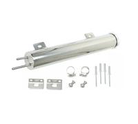 Coolant Overflow Tank Radiator Overflow Tank 2"x13" Stainless Steel Radiator Coolant Overflow Catch Puke Tank 20OZ Car Modification Radiator Cooling Accessories