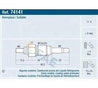Coolant preheating glow plug 74141 FAE for AUDI VW VOLVO SEAT NISSAN RENAULT
