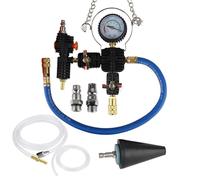 Coolant Pressure Tester Kit - Cooling System Leak Detector, Automotive Gauge Refill Tool | Universal Radiator Pump Testing Equipment, Engine Fluid Maintenance Supply For Garage Vehicle Mechanics