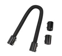 Coolant Radiator Hose Kit, Flexible Stainless Steel Water Hose, Universal Radiator Hose with 4 Adapters for 1 1/4in 1 1/2in 1 3/4in 1 5/8in Radiator Necks, High Temperature and Rus (Black)