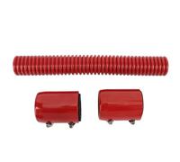 Coolant Radiator Hose Kit Stainless Steel Flexible Efficient Cooling System Upgrade for Vehicle Maintenance 12 Inch Length Fits 1 3/4 1 1/2 1 1/4 Inch Hoses (Rojo)
