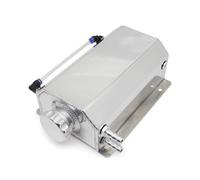 Coolant Reservoir Expansion Tank Universal Aluminum Alloy Engine Coolant Radiator Overflow Tank 1000ml/2000ml Square Overflow Tank 1L/2L With Drain Plug(2L-Silver)