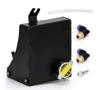 Coolant Reservoir Tank For Nissan 240SX S13 SR20DET KA24DE KA24E KA24 Aluminum Coolant Overflow Tank Reservoir Kit(Black)
