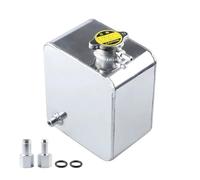 Coolant Reservoir Water 2.5L Litre Polished Alloy Header Expansion Water Tank & Cap WATER HEADER TANK Coolant Overflow Tank Reservoir Kit(Silver)