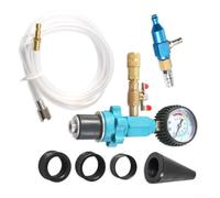 Coolant Vacuum Refill Tool Kit, Transparent Hose and Pressure Gauge for Quick Radiator Air Removal in Cars and Trucks