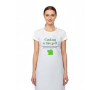 CoolAprons Cooking is like golf funny apron for golfers, white, One Size