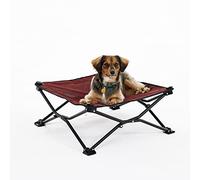 Coolaroo On the Go Cooling Elevated Dog Bed, Portable for Travel & Camping, Collapsible for Storage, Standard, Brick