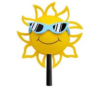 Coolballs California Sunshine w/Sunglasses Car Antenna Topper/Auto Mirror Dangler/Dashboard Accessory (Fits Fat Stubby Antenna)(Blue Sunglasses)