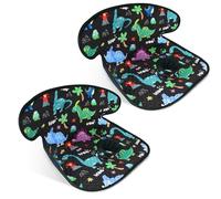 COOLBEBE Car Seat Protector for Potty Training, 2 Pack Dry Waterproof Car Seat Liner Toilet Training for Baby Infant Toddler, Piddle Pads Cover Pad for Strollers & Carseat (Dinosaur,2PC)