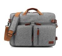 CoolBELL Convertible Backpack Messenger Bag Shoulder bag Laptop Case Handbag Business Briefcase Multi-functional Travel Rucksack Fits 17.3 Inch Laptop For Men/Women (Grey)