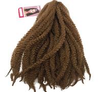 Coolbers 18 Inch Marleybob Hair Blonde Afro Kinkys Curly Crochet Braids Afro Kinky Curly Crochet Braids Hair Extensions Synthetic Marley Braid Hair (18 Inch, 27)