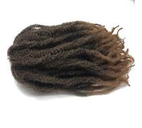Coolbers 18 Inch Ombre Brown Afro Kinky Curly Crochet Braids Marleybob Braids Hair Extensions Jerry Curls Synthetic Crochet Twist Braids Hair Extension (18 Inch, 1B/27)