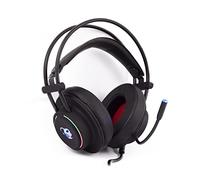 CoolBox DeepLighting Gaming PC Headset with Omnidirectional Microphone and LED Lighting, Volume Control, Compatible with PC, PS4 and Xbox One (Includes Adapter), Adjustable