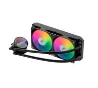 CoolBox Infinity Liquid240 ARGB Liquid Refrigeration PC 240 mm, TDP 250 W, 120 mm Silent Fans, ARGB Infinity Effect, Quiet, Compatible with LGA 1700 and AM5 - Black