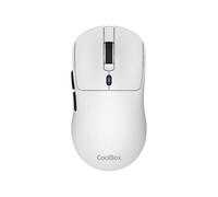 CoolBox W03 Wireless Gaming Mouse with Triple Connection 2.4GHz/Bluetooth 5.0/USB-C, 7 Buttons, Up to 30 Hours Battery Life, 10000 DPI, Pixart 3325 Sensor, Superlight 57g, White