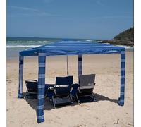 CoolCabana Beach Shade Tent, Easy to Set Up, UPF 50+ Protection, Large and Medium Sizes, Compact and Windproof, Beach Cabana for the Whole Family, Coronado Navy, Medium