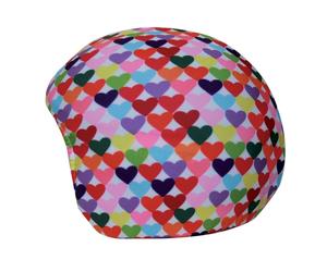 Coolcasc Printed Helmet Cover: Colour Hearts Design: Colour Hearts
