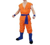 CoolChange Son Goku Cosplay Costume with Overshoes | Golden Frieza Saga | Size: L