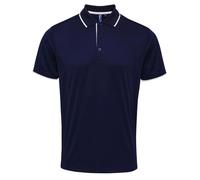 Coolchecker Contrast Pique Polo Shirt Premier Navy 4XL
