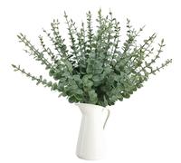 CoolCrafts 50 Pcs Artificial Eucalyptus Stems Fake Eucalyptus Greenery Branches for Floral Arrangements, Wedding Centerpiece, Crafts