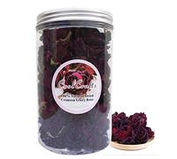 CoolCrafts Dried Rose Flowers Edible Rose Tea Fragrant Dried Flowers for Tea, Baking, Crafting, Soap Making, Resin, Potpourri - Crimson Glory Rose 30g