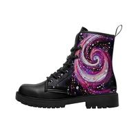 coolcustomize Womens Winter Boots, Starry Night Combat Boots Waterproof Platform Ankle Boots Lace Up Ladies Shoes, Perfect Gifts for Men Womens Work Boots