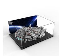 cooldac Acrylic Display Case Compatible with Lego 75257 Millennium Falcon Dust Density & Transparent HD Back Wall Film Display Case Compatible with Lego 75257 (Display Case Only, Model Not Included)