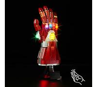 cooldac Light Kit for Lego 76223 Marvel Iron Mans Nano Glove Model, LED Light Set Compatible with Lego 76223 Iron Man Nano Gauntlet Voice Control Version (Lights Only, No Lego Models)