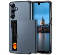 Coolden for Samsung A16 Phone Case with Card Holder Armor Shockproof Heavy Duty Protective Hard PC Back Soft TPU Bumper Card Slot Wallet Cases Cover for Samsung Galaxy A16 Phone Case (Navy)
