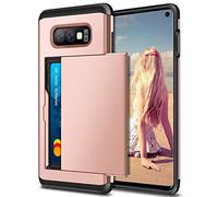 Coolden for Samsung S10e Case Wallet Shockproof Heavy Duty Protective Hard Back Soft Bumper Phone Cases Card Holder Slot Wallet Cover for Samsung Galaxy S10e (Rose Gold)