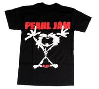Coole-Fun-T-Shirts T-Shirt Pearl Jam Stickman Logo Black Size:XL