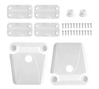 Coole Hinge and Latch Replacement Kit for Igloo, Heavy Duty UV Resistant Plastic Parts, White Hardware Components for Outdoor Ice Box Fixings Repair