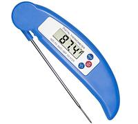 COOLEAD Digital Meat Thermometer Instant Read Food Thermometer Probe Foldable LCD Screen Temperature Probe Kitchen Cooking Thermometer for BBQ Water Sugar Jam Candy Turkey Steak Candle