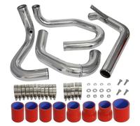 Cooled Intercooler Fit for MK4 1.8L Turbo 98-05 Red/Blue/Black Front Mount Intercooler Piping Turbo Intercooler(M6100 Metal)